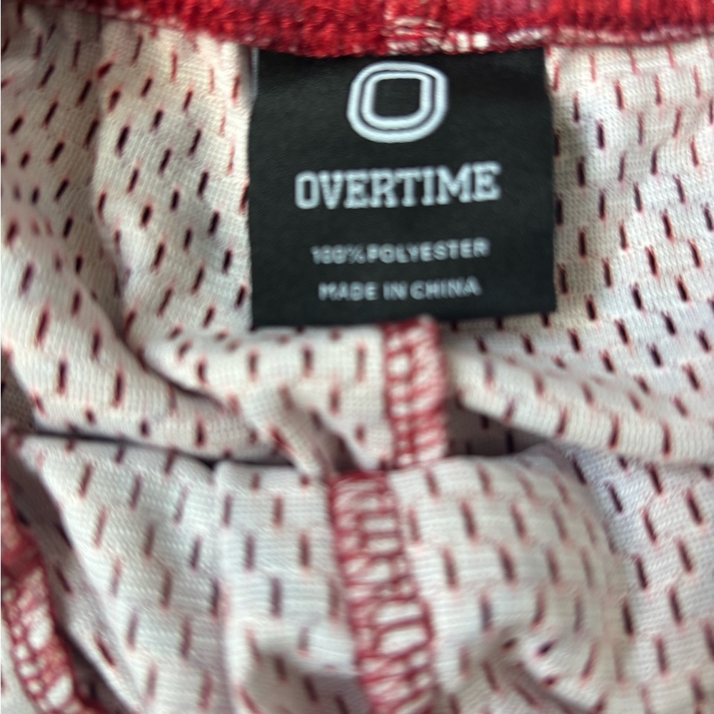 Overtime Red Pattern Shorts - Picture 2 of 5